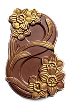 Шоколадная фигура "8 марта! Нарциссы" тёмный шоколад, 100 г
