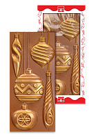 Шоколадная фигура "Новый год! Ёлочные украшения", молочный шоколад, 75 г